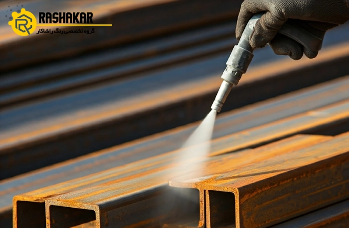 سندبلاست لوله پروفیل و مراحل آن